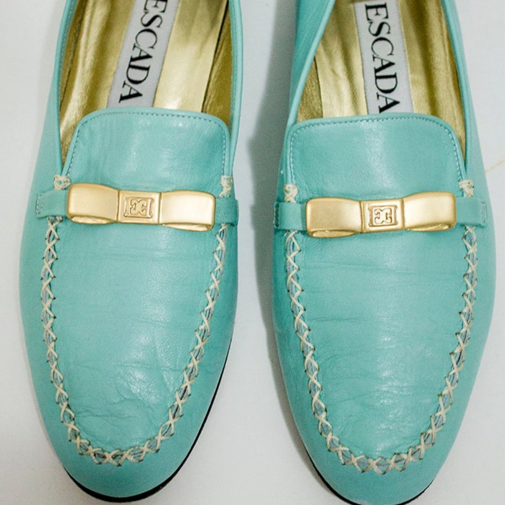 Vintage Escada Flats Soft Leather Made in Italy 8 B Shoes
